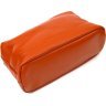 Рыжая наплечная женская сумка на три отделения из натуральной кожи Vintage (2422138)  - 3