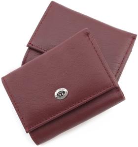 Маленький жіночий гаманець бордового кольору ST Leather (17485)
