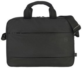 Компактная текстильная сумка через плечо с отделением для ноутбука до 14" Tucano Global 2 черного цвета 103588