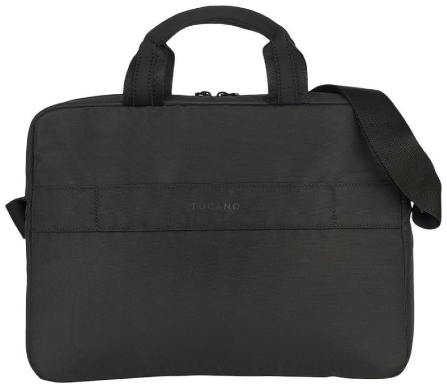 Компактная текстильная сумка через плечо с отделением для ноутбука до 14" Tucano Global 2 черного цвета 103588 фото №3 Компактная текстильная сумка через плечо с отделением для ноутбука до 14" Tucano Global 2 черного цвета 103588 modnotak фото №3