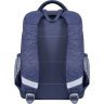 Сірий текстильний рюкзак для школи з принтом на два відділи Bagland Школяр 53788 - 3