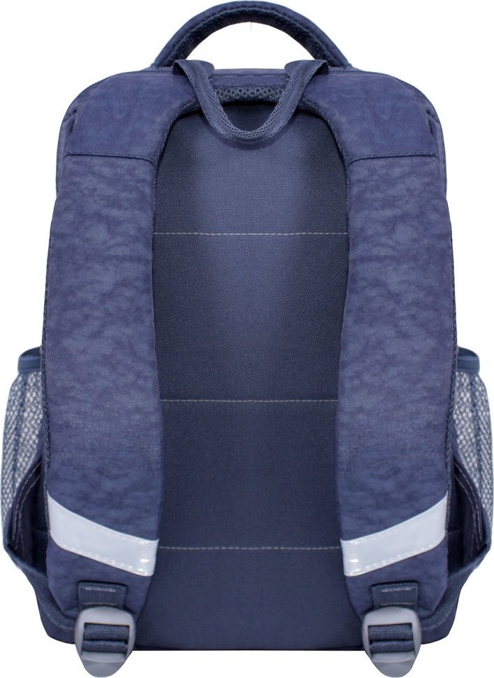 Серый текстильный рюкзак для школы с принтом на два отдела Bagland Школяр 53788