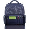 Серый текстильный рюкзак для школы с принтом на два отдела Bagland Школяр 53788 - 4