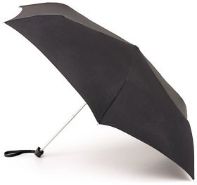 Зонт Fulton Miniflat-1 L339 Black (круглый купол, классический, механика, UPF 30+) черный 93788