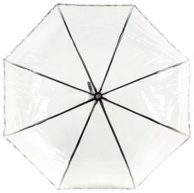 Зонт-трость женский Fulton Birdcage-2 Luxe L866 Photo Rose (механика, прозрачный с принтом роз) 93888