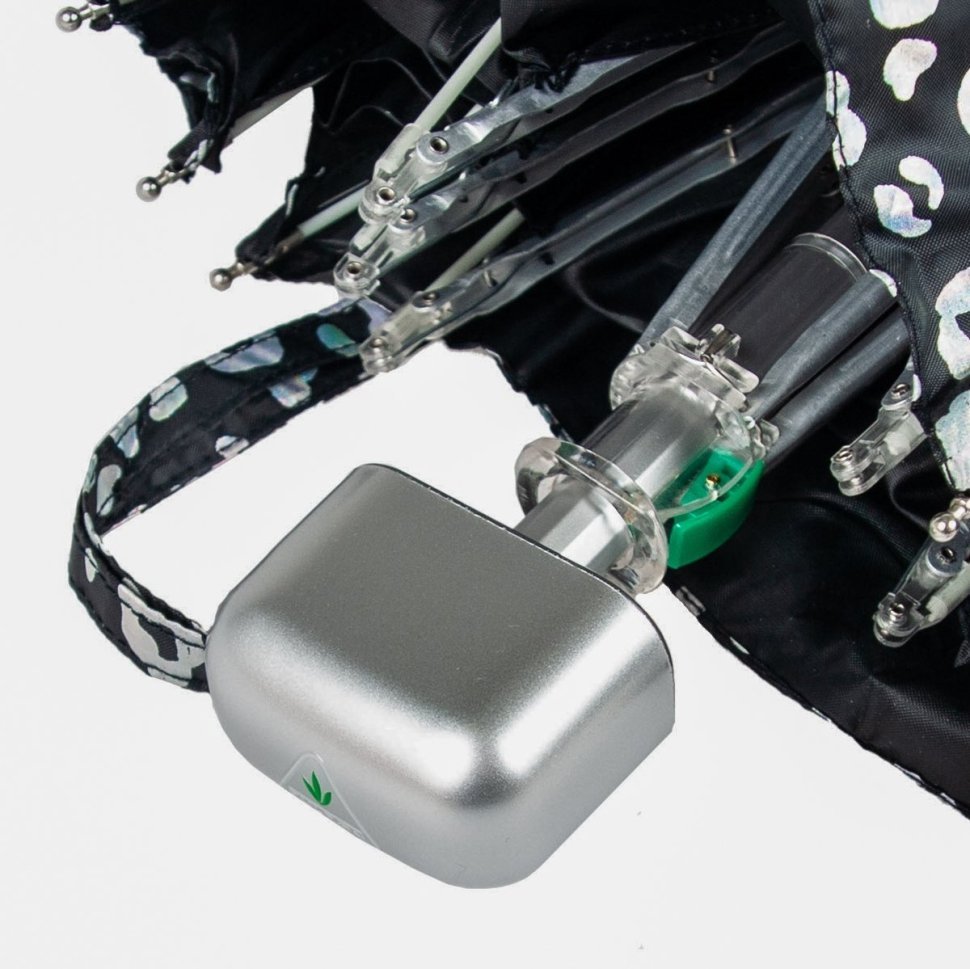 Мини-зонт женский Fulton L501-041116 Tiny-2 Iridescent Leopard (Черный с принтом радужного леопарда, механика) 94288 modnotak фото №8