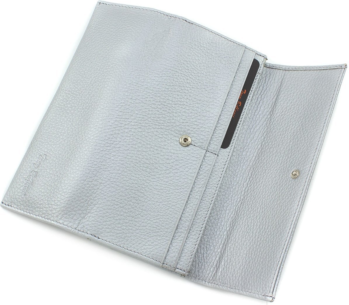 Шкіряний гаманець в ніжно-сірому кольорі з монетницьою Tony Bellucci (10827)