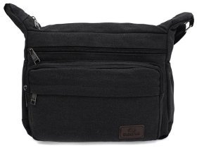 Повседневная сумка мессенджер через плечо черного цвета Monsen 104488