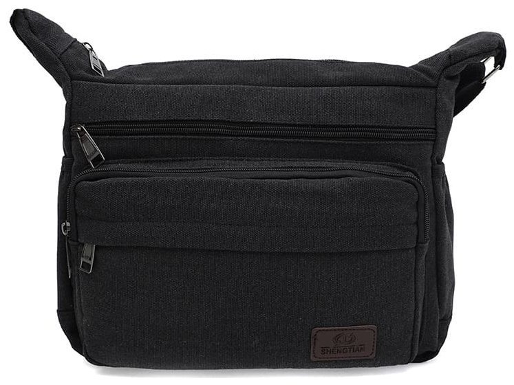 Повседневная сумка мессенджер через плечо черного цвета Monsen 104488 modnotak фото №1