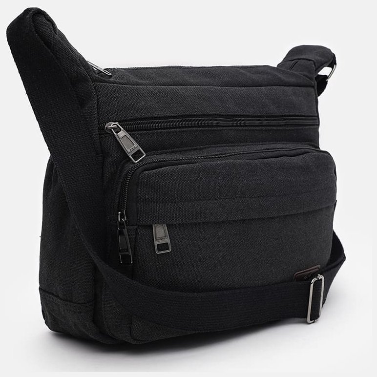 Повседневная сумка мессенджер через плечо черного цвета Monsen 104488 modnotak фото №2