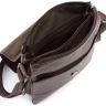 Шкіряна плоска сумка в коричневому кольорі з клапаном Leather Collection (11519) - 9