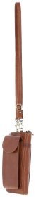 Міні сумка для смартфона з натуральної гладкої шкіри Ashwood T80 коричневого кольору 94488