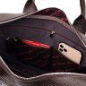 Мужская коричневая сумка-портфель из натуральной износостойкой кожи с ручками KARYA (2420874) - 5