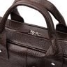 Чоловіча коричнева сумка-портфель із натуральної зносостійкої шкіри з ручками KARYA (2420874) - 7
