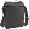 Мужская кожаная сумка на плечо в черном цвете Leather Collection (11115) - 1