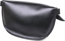 Кожаная универсальная женская бананка черного цвета Shvigel (16383)