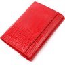 Компактний жіночий гаманець натуральної лакової шкіри червоного кольору KARYA (2421074) - 2