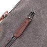 Зручна чоловіча сумка-рюкзак через плече із щільного текстилю у сірому кольорі Vintage (20388) - 6