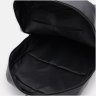 Чорний чоловічий рюкзак зі шкірозамінника на блискавичній застібці Monsen 64888 - 5
