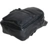 Черный универсальный городской рюкзак из натуральной кожи на молнии Vip Collection (21107) - 3
