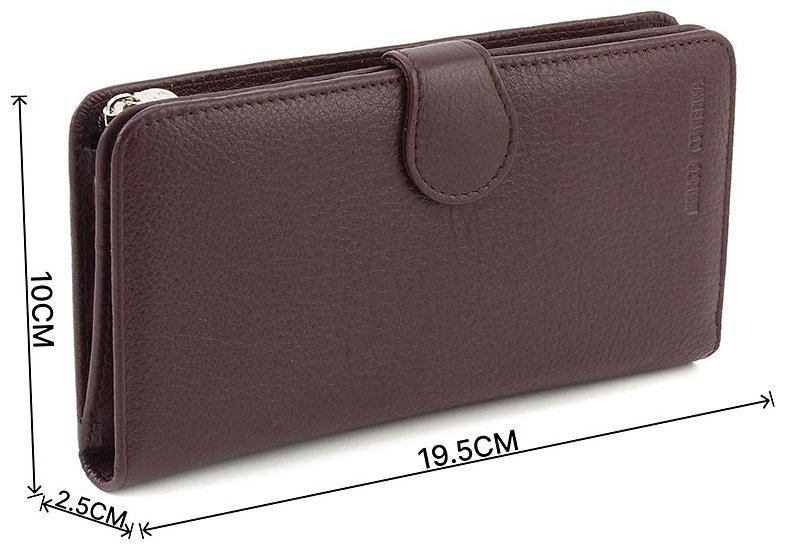 Вместительный кожаный кошелек с фиксацией на кнопку Marco Coverna (17868) modnotak фото №3