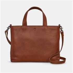 Повседневная женская сумка из натуральной фактурной кожи через плечо Yoshi Y26 коричневого цвета 95488