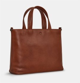 Повседневная женская сумка из натуральной фактурной кожи через плечо Yoshi Y26 коричневого цвета 95488