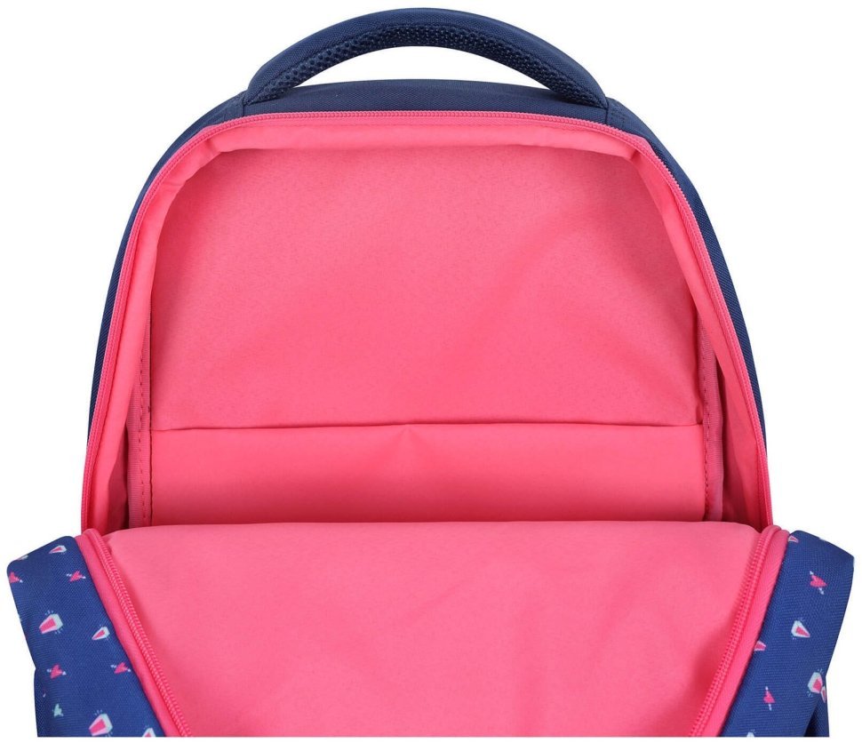 Школьный рюкзак для девочки синего цвета из текстиля Bagland Beyond 55588