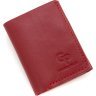 Червоний жіночий гаманець маленького розміру із високоякісної натуральної шкіри Grande Pelle (55988)