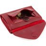 Красный женский кошелек маленького размера из высококачественной натуральной кожи Grande Pelle (55988) - 4