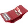 Красный женский кошелек маленького размера из высококачественной натуральной кожи Grande Pelle (55988) - 5