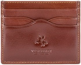 Небольшой кожаный картхолдер коричневого цвета Visconti 66488