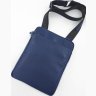 Шкіряна чоловіча сумка на плече синього кольору VATTO (12129) - 1