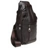 Зручна коричнева чоловіча сумка-рюкзак з натуральної шкіри Keizer (19340) - 2