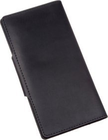 Винтажный купюрник из натуральной кожи черного цвета SHVIGEL (2416165)