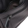 Черная наплечная мужская сумка-планшет из фактурной кожи на две молнии Borsa Leather (21424) - 8