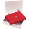 Красный женский кошелек из фактурной кожи на магните ST Leather 1767288 - 9