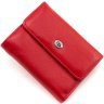 Красный женский кошелек из фактурной кожи на магните ST Leather 1767288 - 3