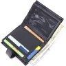 Вертикальний невеликий шкіряний гаманець чорного кольору KARYA (2421390) - 5