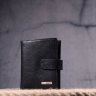 Вертикальний невеликий шкіряний гаманець чорного кольору KARYA (2421390) - 8