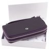Фіолетовий жіночий гаманець із натуральної шкіри на дві блискавки ST Leather 1767388 - 10