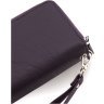 Фіолетовий жіночий гаманець із натуральної шкіри на дві блискавки ST Leather 1767388 - 5