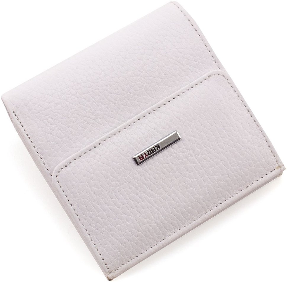 Білий жіночий гаманець маленького розміру з натуральної шкіри Karya 67488