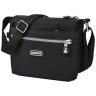 Недорога жіноча сумка з чорного текстилю з однією лямкою на плече Confident 77588 - 1