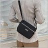 Недорогая женская сумка из черного текстиля с одной лямкой на плечо Confident 77588 - 6