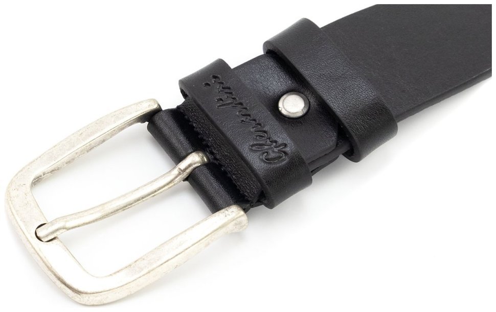 Классический ремень из итальянской кожи черного цвета Gherardini 40584 фото №2 Классический ремень из итальянской кожи черного цвета Gherardini 40584 modnotak фото №2