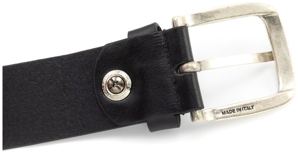 Классический ремень из итальянской кожи черного цвета Gherardini 40584 фото №3 Классический ремень из итальянской кожи черного цвета Gherardini 40584 modnotak фото №3