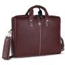 Деловая мужская сумка из фактурной кожи с отделением для ноутбука до 13" Hammonds Flycatcher LB105 коричневого цвета 107988 modnotak фото - 3