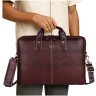 Деловая мужская сумка из фактурной кожи с отделением для ноутбука до 13" Hammonds Flycatcher LB105 коричневого цвета 107988 modnotak фото - 6