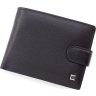 Мужское практичное портмоне из натуральной кожи черного цвета ﻿H-Leather Accessories (21535) - 1
